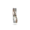 Filodellavita Classic 3 fili in Oro Rosa o Oro Giallo 9kt Argento 925 e 12 Diamanti Brown / Black | Rubinia Gioielli Clearance