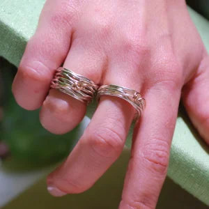 Filodellavita Classic 7 fili in Argento e Nodino Filodamore in Oro Rosa 9kt | Rubinia Gioielli Discount