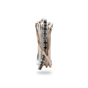 Filodellavita Classic 7 Fili in Oro Rosa 9kt Argento 925 e Diamanti Brown/ Black | Rubinia Gioielli Outlet