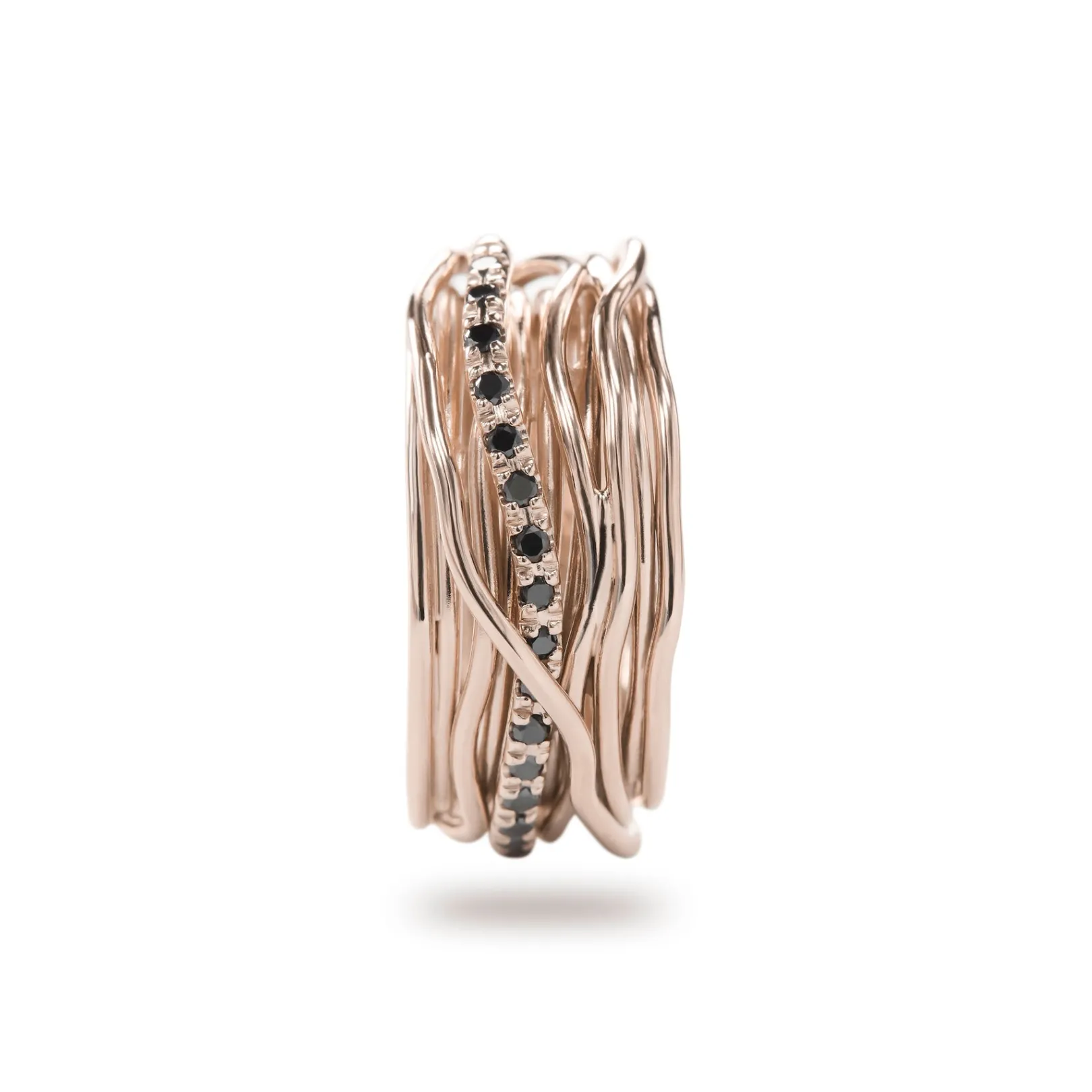 filodellavita_classic__fi_1-34.webp Filodellavita Classic 13 fili in Oro Rosa 9kt e 16 Diamanti Brown / Black | Rubinia Gioielli Best