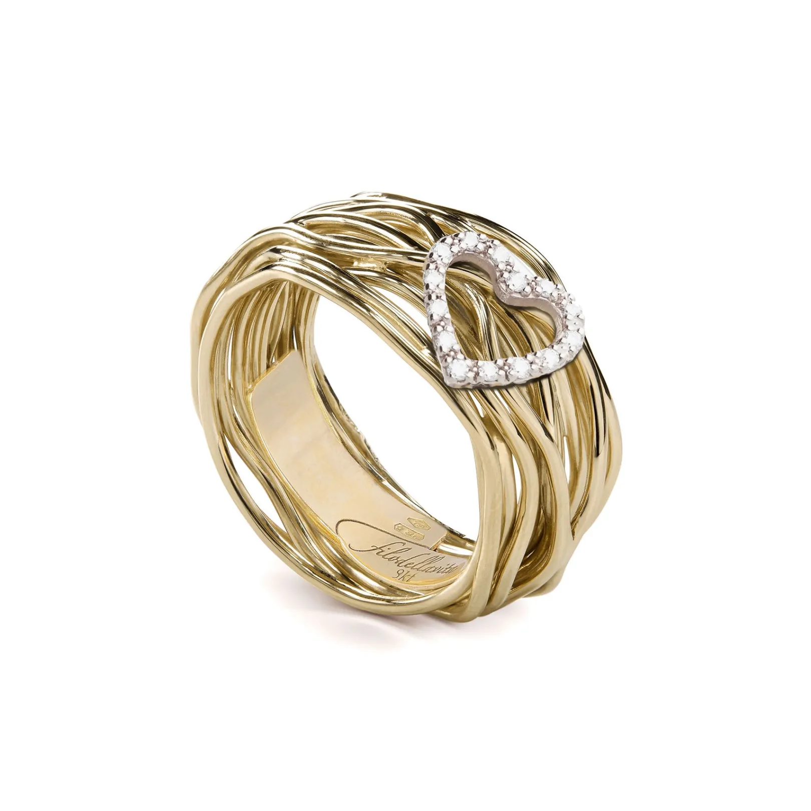 filodellavita_classic__fi_1-43.webp Filodellavita Classic 13 fili in Oro Rosa/Giallo 9kt e cuore di Diamanti bianchi | Rubinia Gioielli Sale