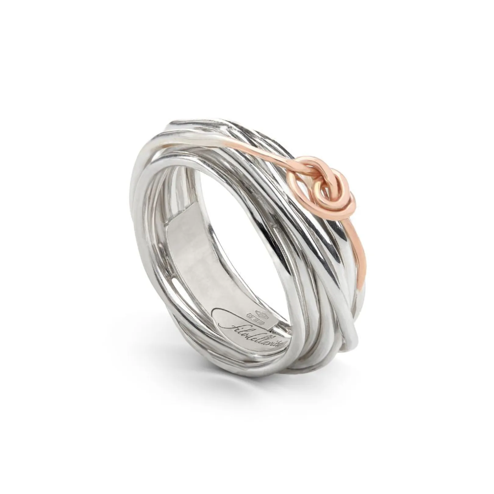 filodellavita_classic__fi_2-13.webp Filodellavita Classic 7 fili in Argento e Nodino Filodamore in Oro Rosa 9kt | Rubinia Gioielli Discount