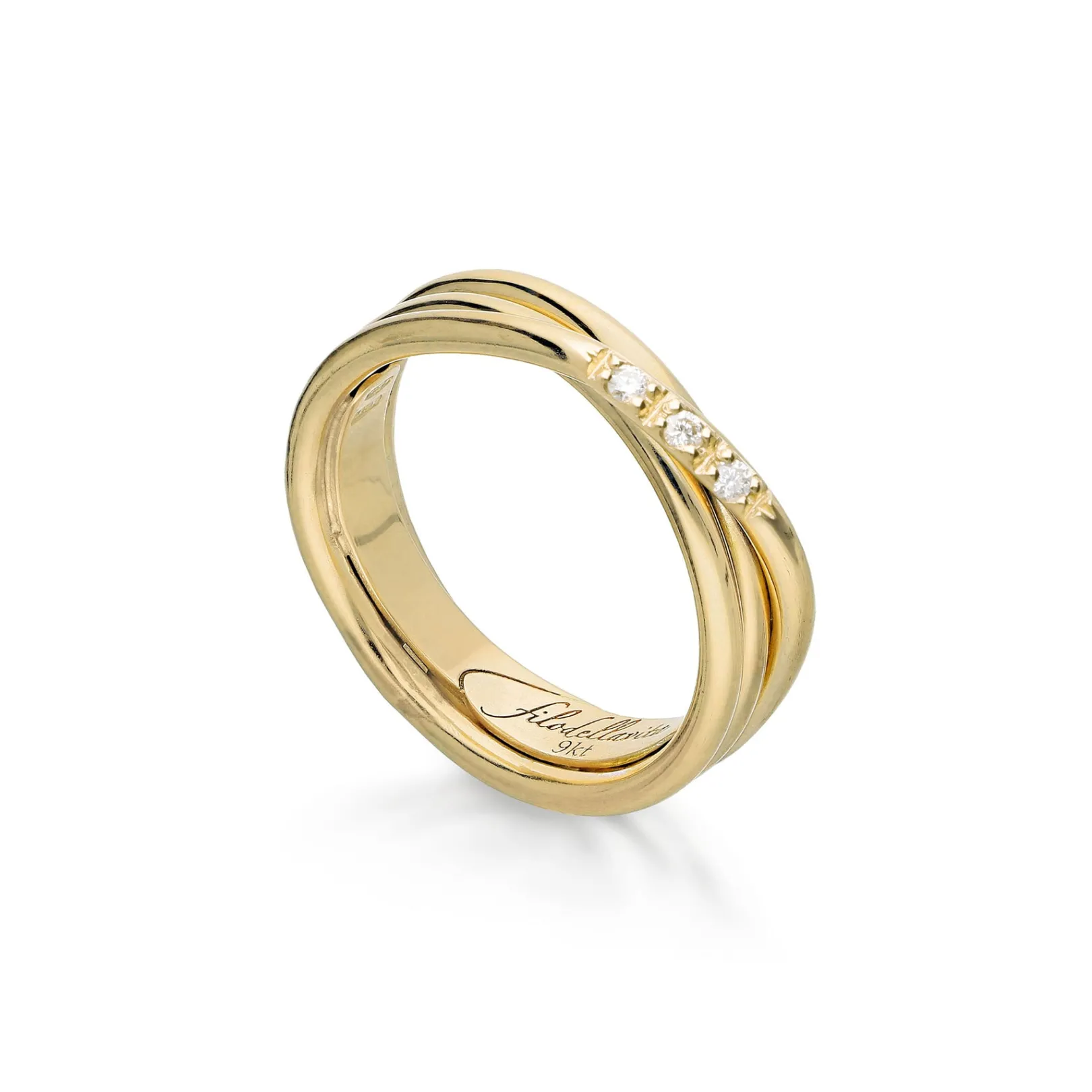 filodellavita_classic__fi_2-30.webp Filodellavita Classic 3 fili Oro Rosa o Giallo 9kt e 3 Diamanti Bianchi | Rubinia Gioielli New