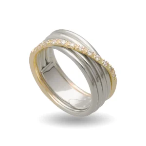 Filodellavita Classic 5 Fili in Oro Rosa o Giallo 9kt, Argento 925 e 12 Diamanti Bianchi | Rubinia Gioielli Discount