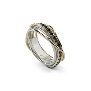 Filodellavita Classic 7 Fili in Oro Giallo 9kt Argento 925 e Diamanti Brown/ Black | Rubinia Gioielli Clearance