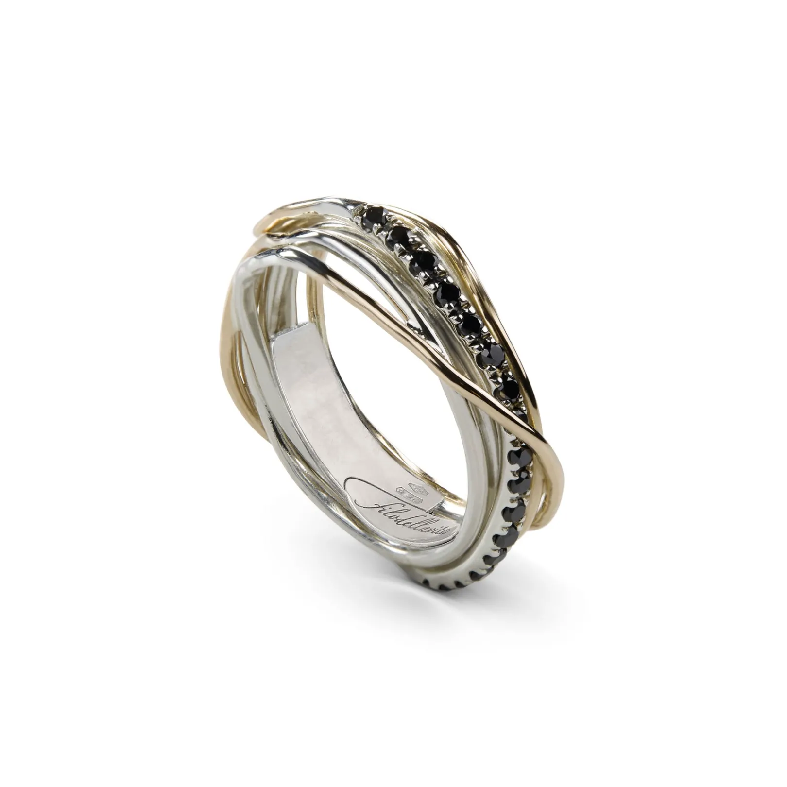 filodellavita_classic__fi_3-29.webp Filodellavita Classic 7 Fili in Oro Giallo 9kt Argento 925 e Diamanti Brown/ Black | Rubinia Gioielli Clearance