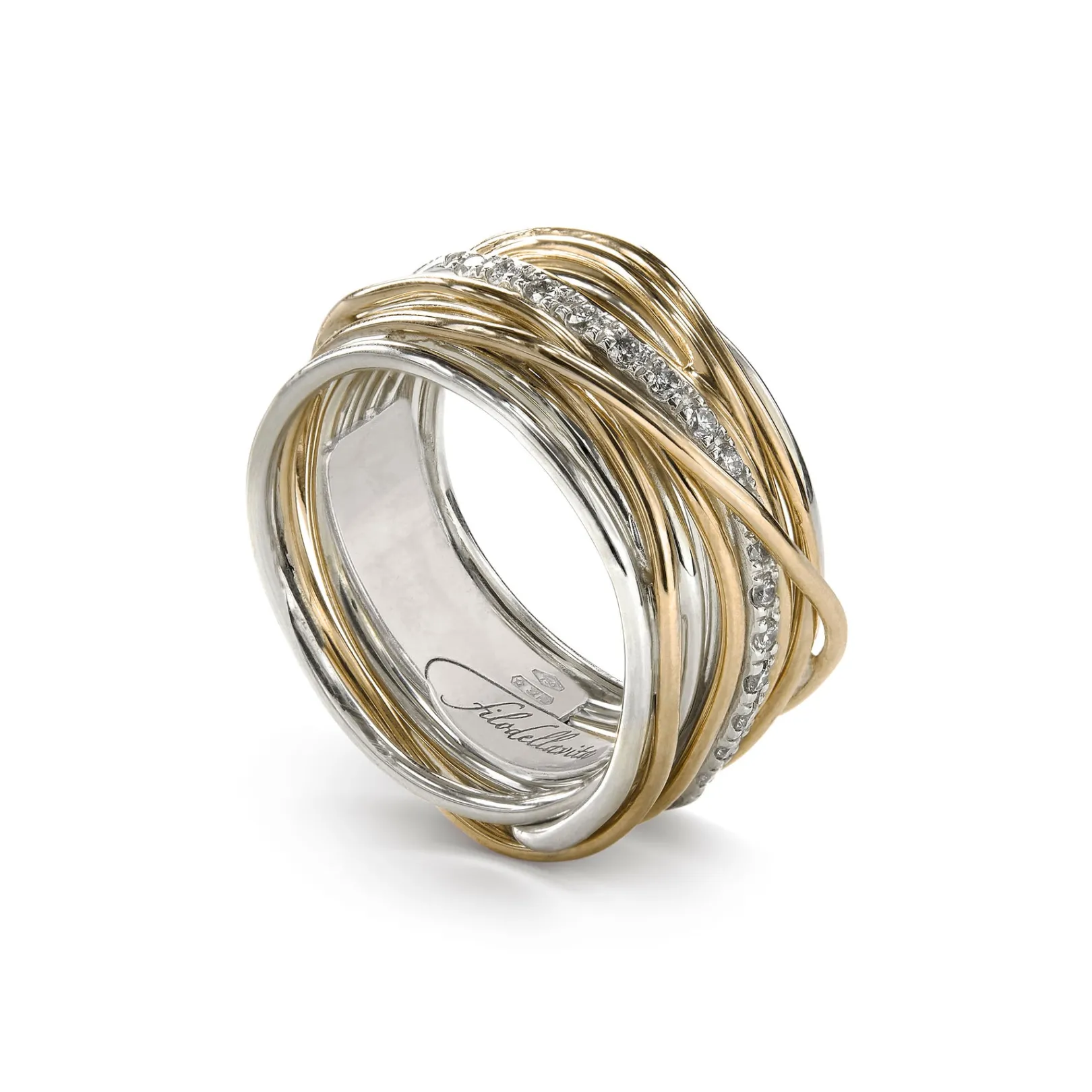 filodellavita_classic__fi_3-3.webp Filodellavita Classic 13 fili in Oro Rosa / Oro Giallo 9kt, Argento 925 e 16 Diamanti Bianchi | Rubinia Gioielli Outlet