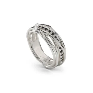 Filodellavita Classic 7 fili in Argento 925 e 16 Diamanti Brown / Black | Rubinia Gioielli Online