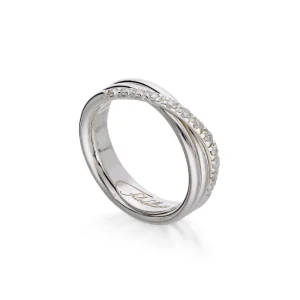Filodellavita Classic 3 fili in Argento 925 e 12 Diamanti Bianchi | Rubinia Gioielli Outlet