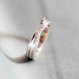 Filodellavita Classic 3 fili in Argento 925 e 12 Diamanti Bianchi | Rubinia Gioielli Outlet