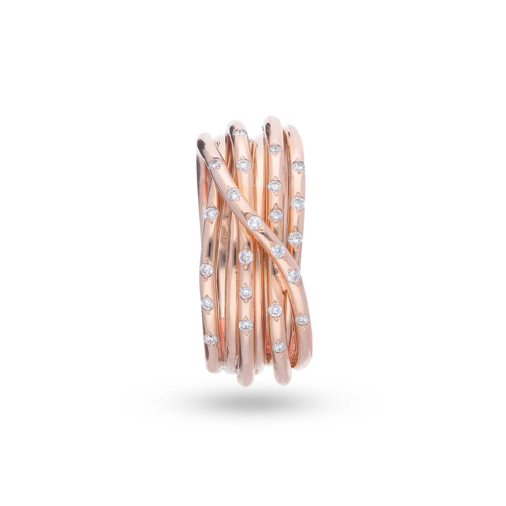 filodellavita_leda__fili__0-1.webp Filodellavita Leda 7 fili in Oro Rosa 18kt e Diamanti Bianchi | Rubinia Gioielli New