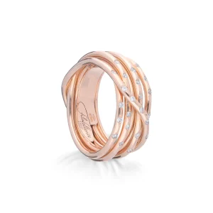 Filodellavita Leda 7 fili in Oro Rosa 18kt e Diamanti Bianchi | Rubinia Gioielli New