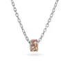 Filodellavita Mini 13 fili in Argento 925, Oro Rosa 9kt con diamantino e collana in Argento 925 e Oro Rosa 9kt | Rubinia Gioielli Sale