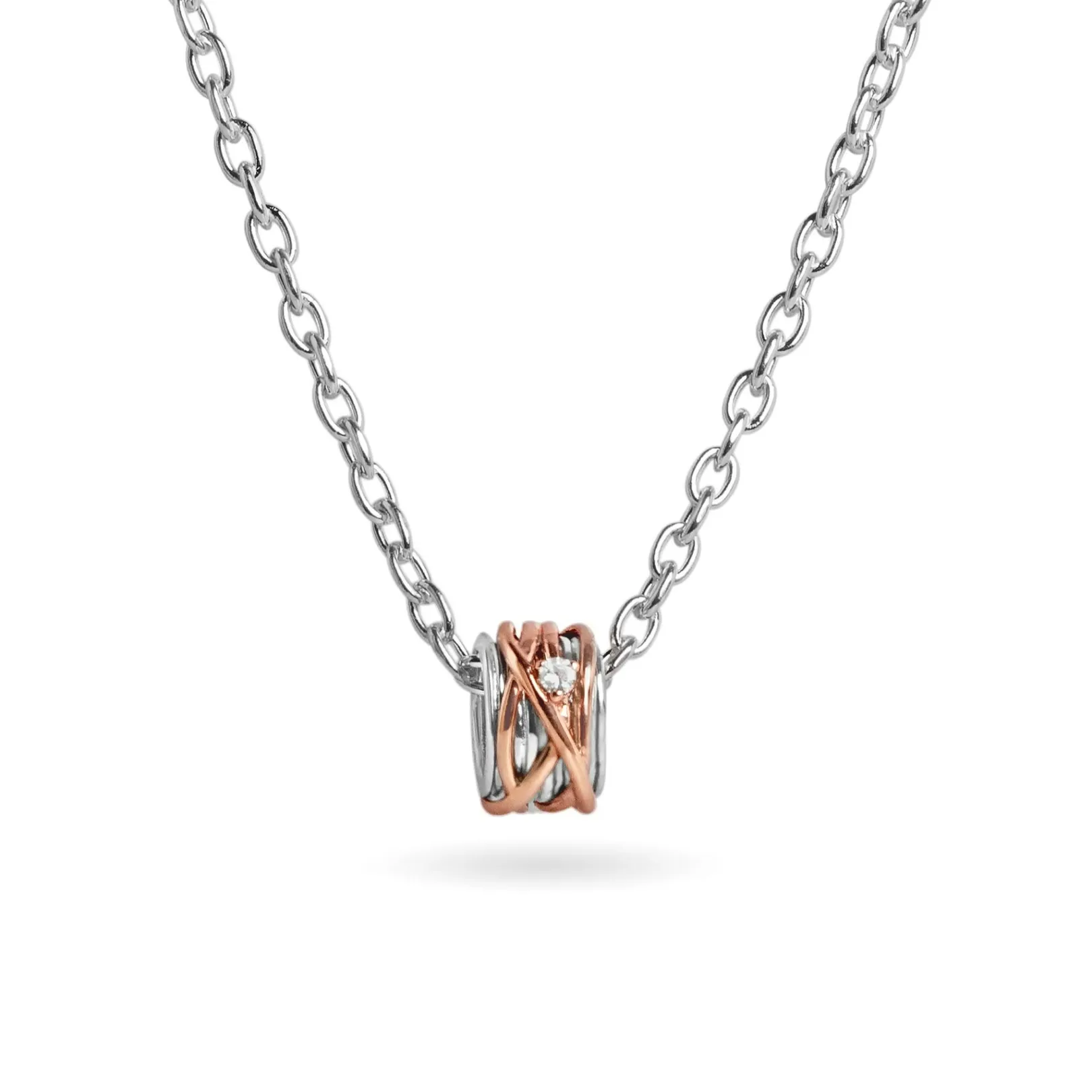 filodellavita_mini__fili__0.webp Filodellavita Mini 13 fili in Argento 925, Oro Rosa 9kt con diamantino e collana in Argento 925 e Oro Rosa 9kt | Rubinia Gioielli Sale
