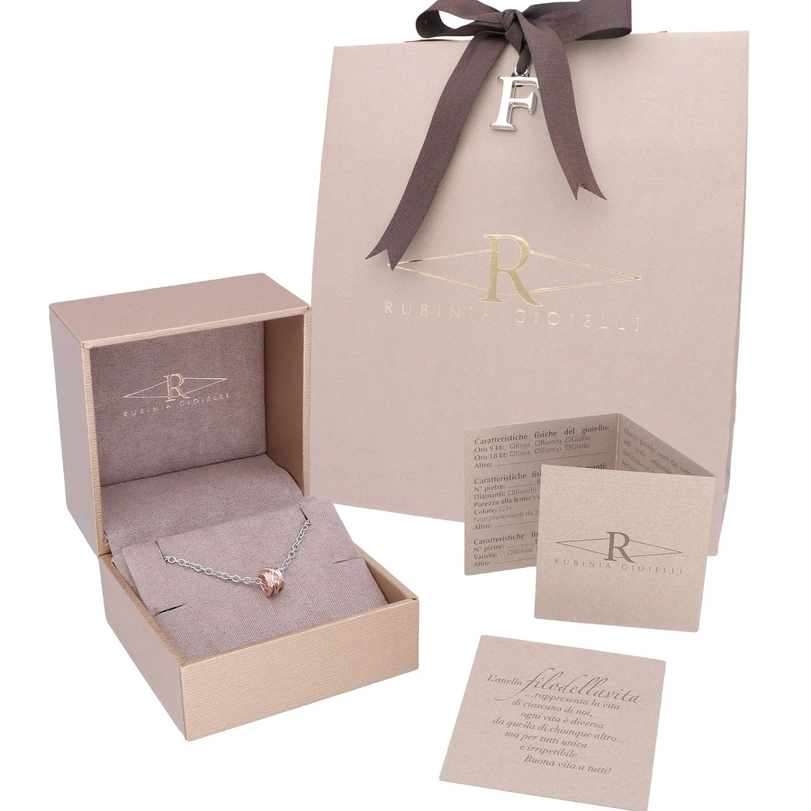 filodellavita_mini__fili__2-1.webp Filodellavita Mini 13 fili Argento 925 e Oro Rosa 9kt con collana in Argento 925 e Oro Rosa 9kt | Rubinia Gioielli Online