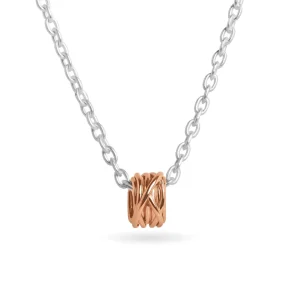 Filodellavita Mini 13 fili Oro Bianco / Bianco Brunito / Oro Giallo / Oro Rosa 9kt con collana in Argento 925 e Oro Rosa 9kt | Rubinia Gioielli Hot