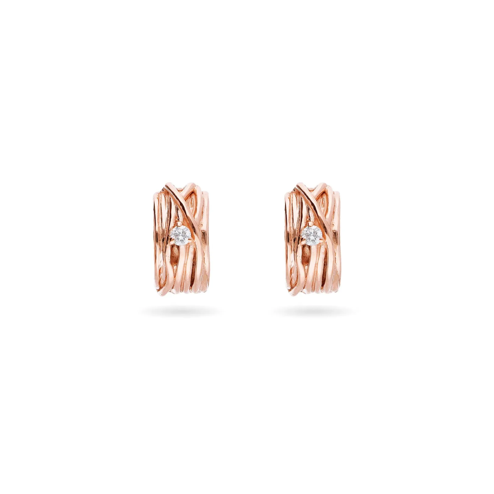 filodellavita_mini__orecc_1.webp Filodellavita Mini - Orecchini in Oro Giallo / Rosa / Bianco 9kt e Diamante Bianco | Rubinia Gioielli Discount