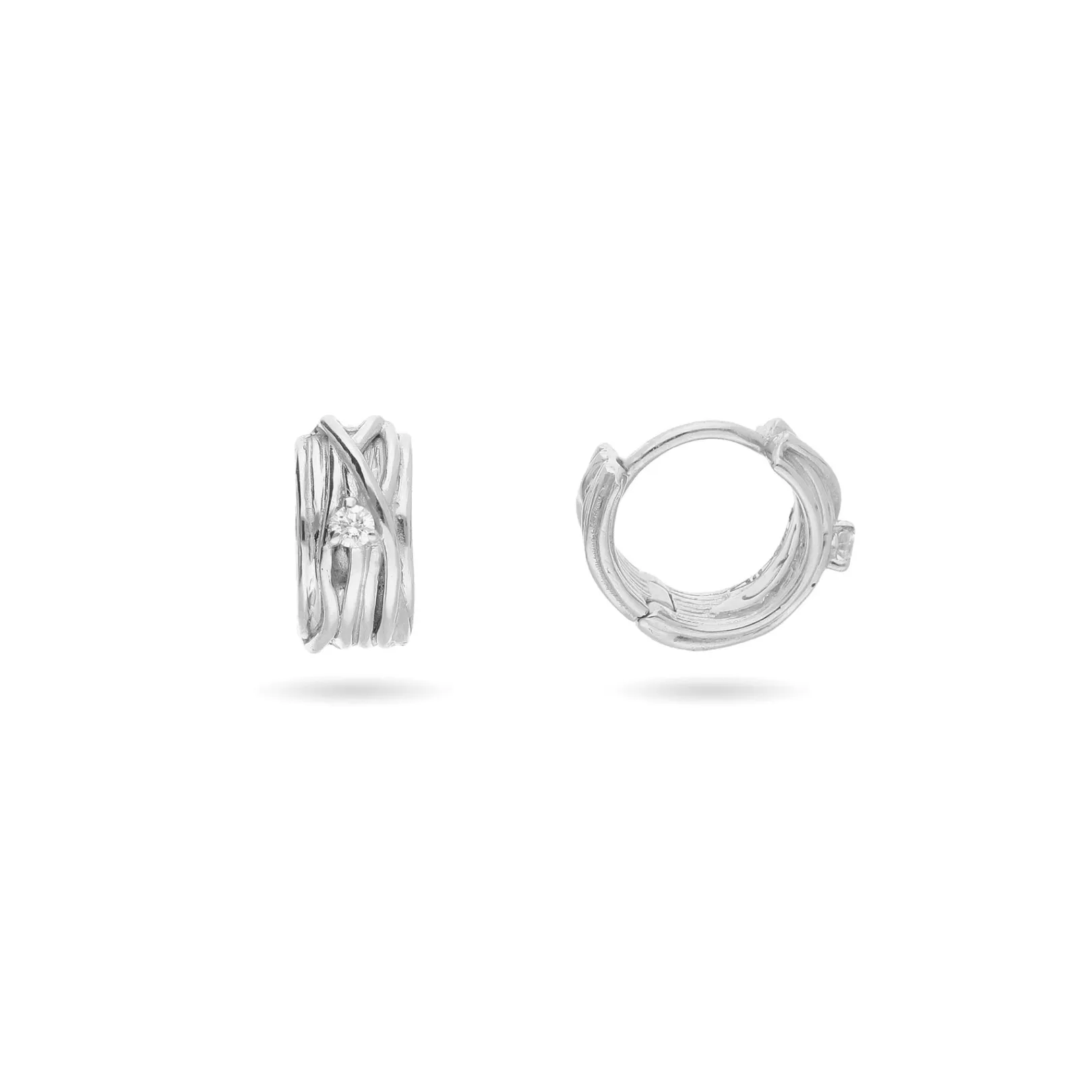filodellavita_mini__orecc_3.webp Filodellavita Mini - Orecchini in Oro Giallo / Rosa / Bianco 9kt e Diamante Bianco | Rubinia Gioielli Discount