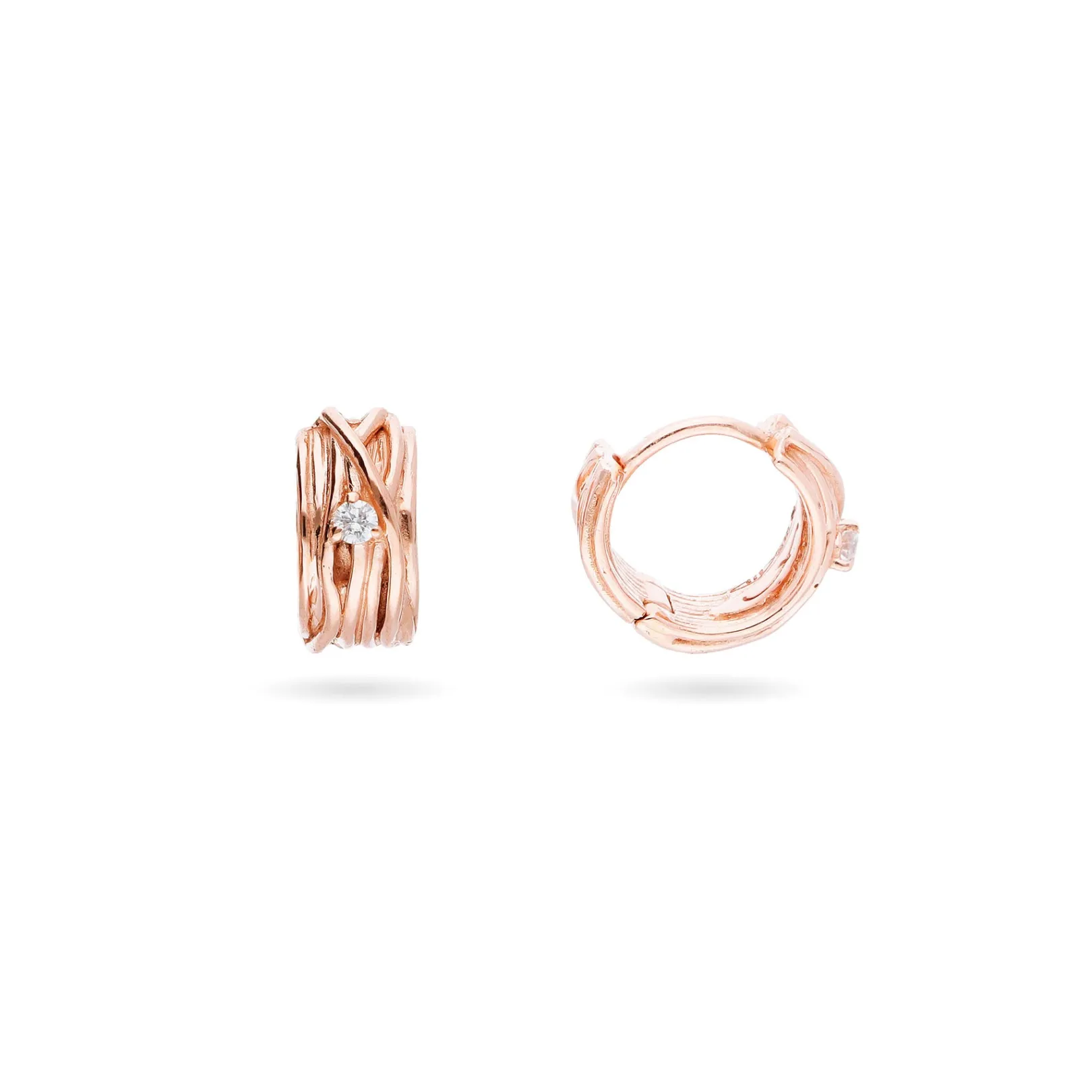 filodellavita_mini__orecc_4.webp Filodellavita Mini - Orecchini in Oro Giallo / Rosa / Bianco 9kt e Diamante Bianco | Rubinia Gioielli Discount