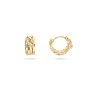Filodellavita Mini - Orecchini in Oro Giallo / Rosa / Bianco 9kt e Diamante Bianco | Rubinia Gioielli Discount