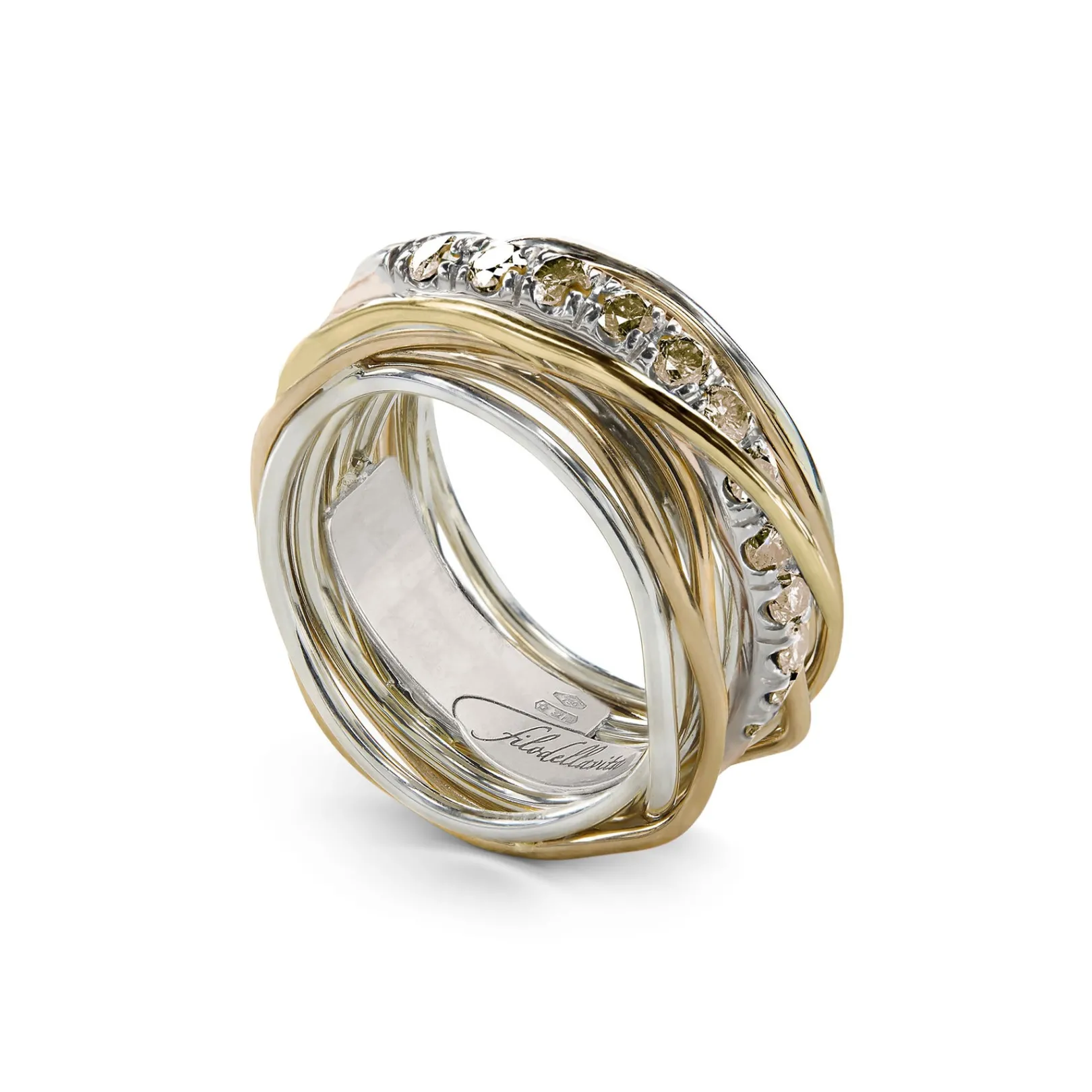 filodellavita_prezioso____1-1.webp Filodellavita Prezioso - 13 fili in Oro Rosa/Giallo 9kt, Argento 925 e Diamanti Brown | Rubinia Gioielli Online