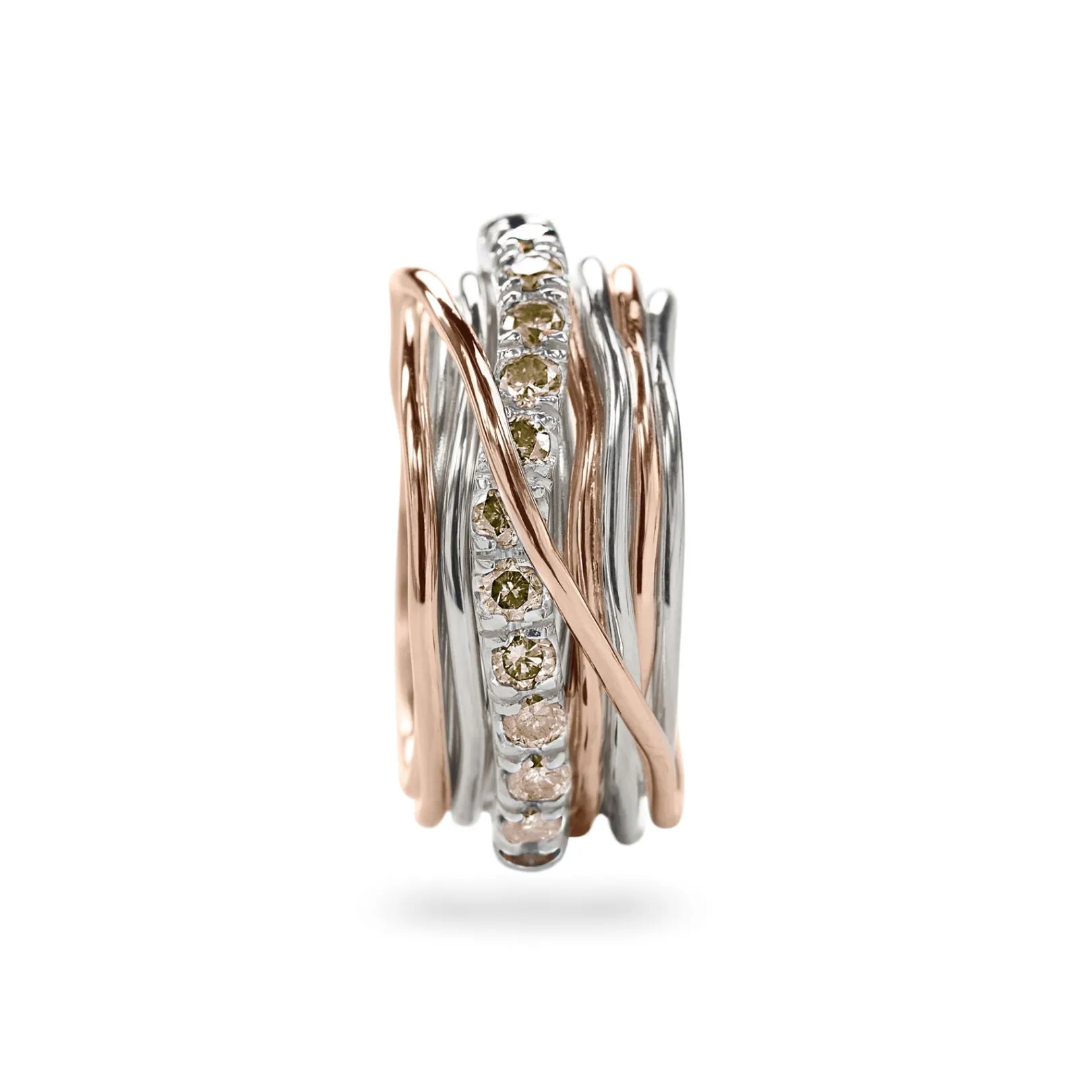 filodellavita_prezioso____2-1.webp Filodellavita Prezioso - 13 fili in Oro Rosa/Giallo 9kt, Argento 925 e Diamanti Brown | Rubinia Gioielli Online
