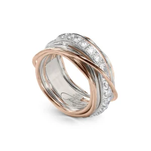 Filodellavita Prezioso - 13 fili in Oro Rosa/Giallo 9kt, Argento 925 e Diamanti Bianchi | Rubinia Gioielli Online