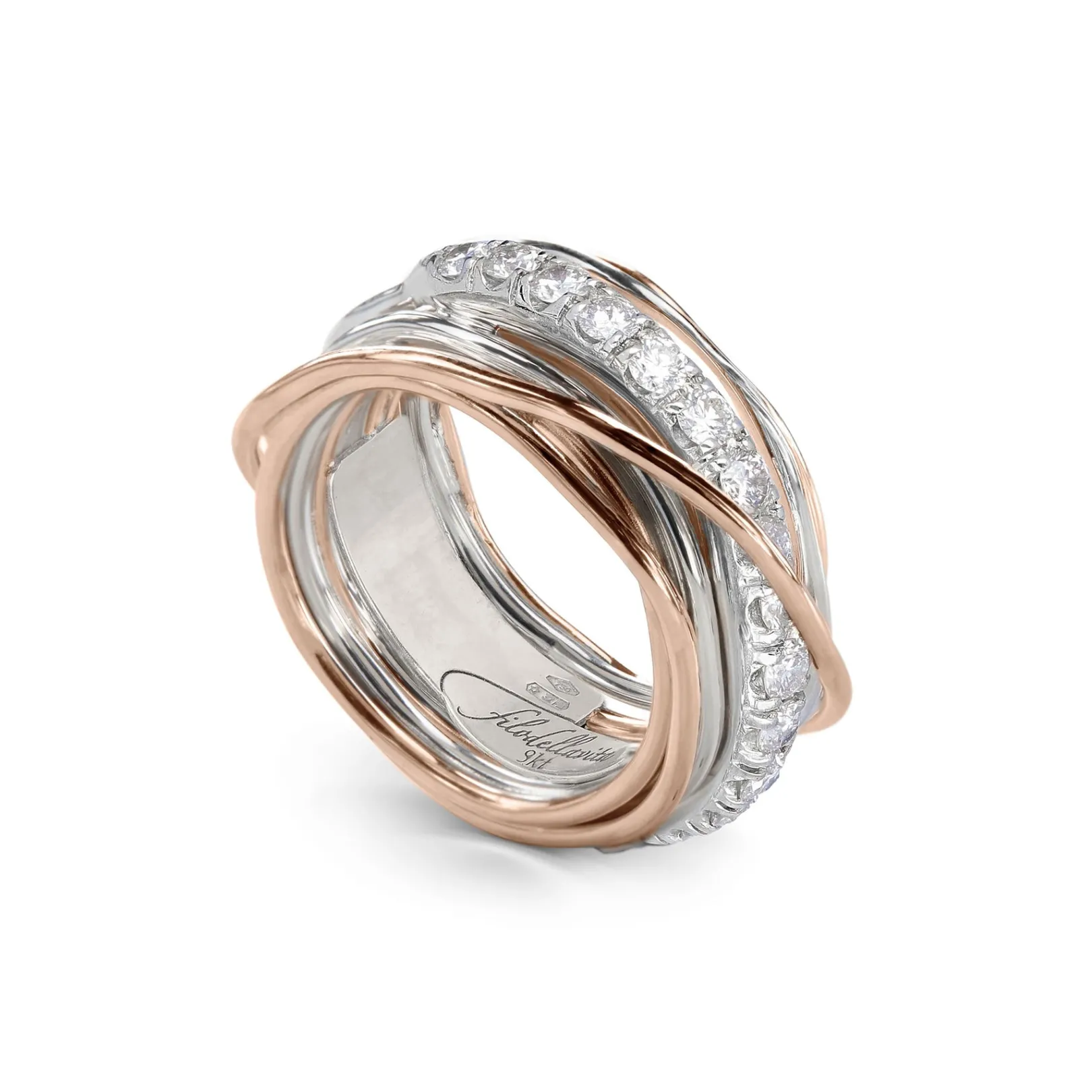 filodellavita_prezioso____2-2.webp Filodellavita Prezioso - 13 fili in Oro Rosa/Giallo 9kt, Argento 925 e Diamanti Bianchi | Rubinia Gioielli Online