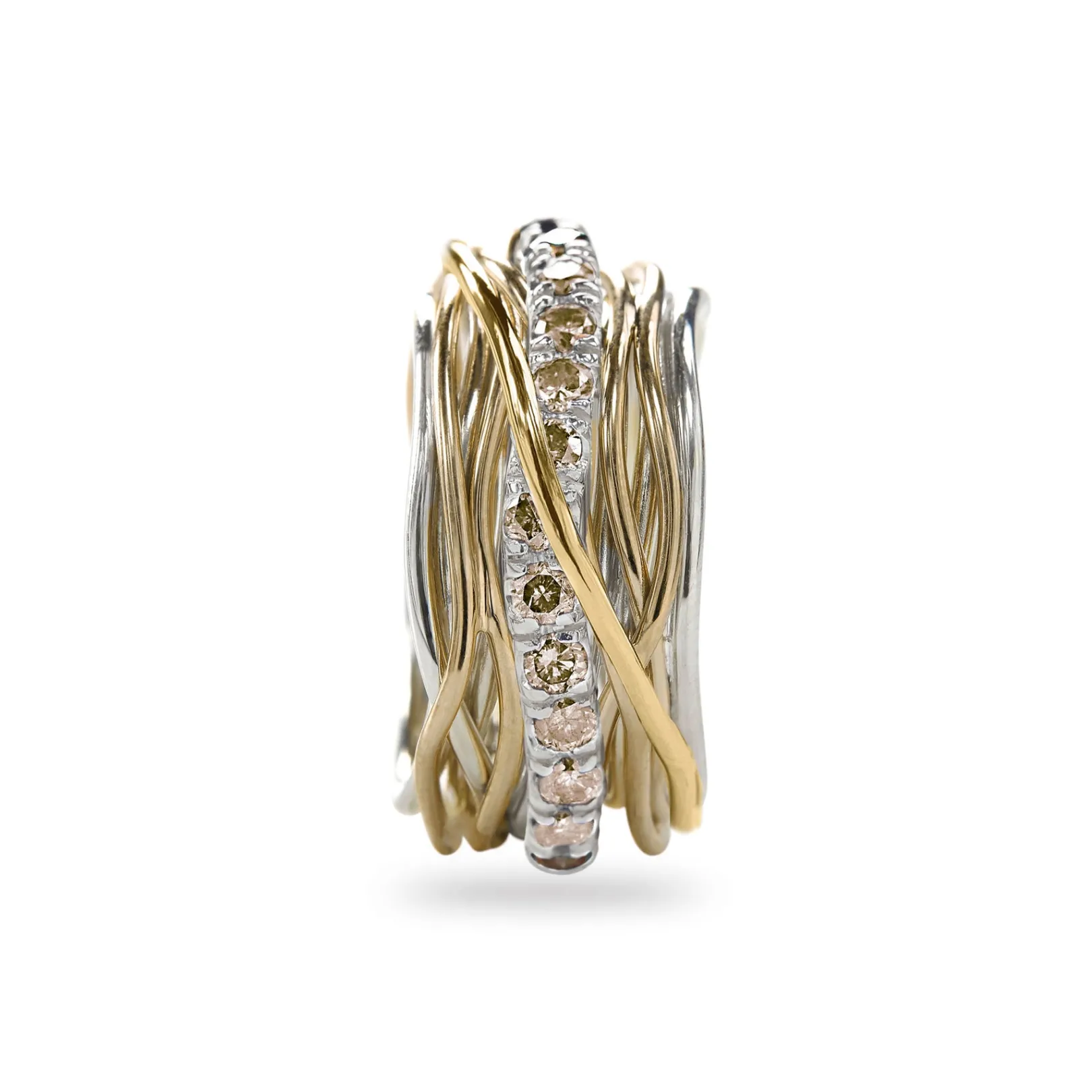 filodellavita_prezioso____3-1.webp Filodellavita Prezioso - 13 fili in Oro Rosa/Giallo 9kt, Argento 925 e Diamanti Brown | Rubinia Gioielli Online