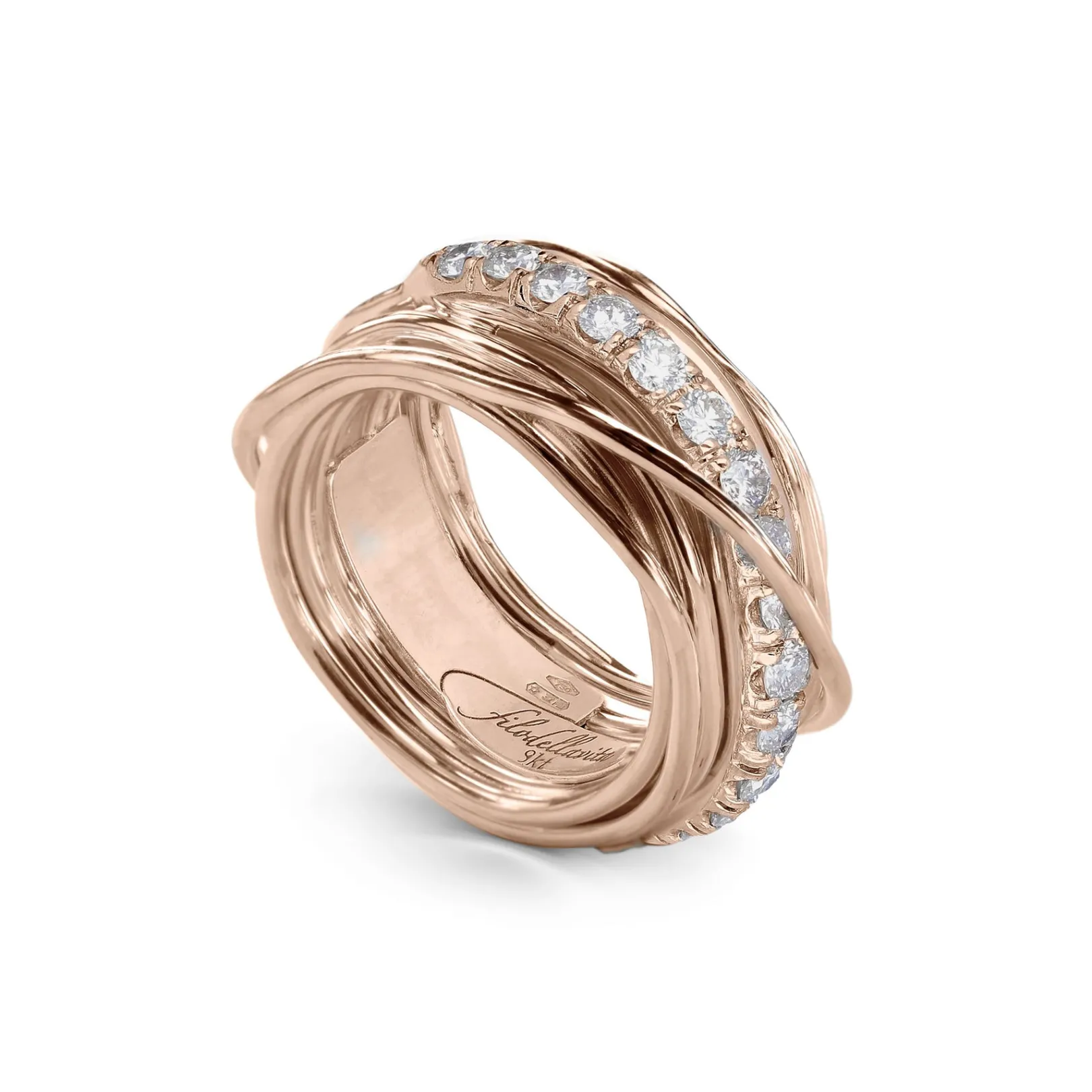 filodellavita_prezioso__f_0-17.webp Filodellavita Prezioso 13 fili in Oro Rosa 9kt e Diamanti Bianchi | Rubinia Gioielli Hot