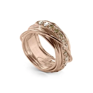 Filodellavita Prezioso 13 fili in Oro Rosa 9kt e Diamanti Brown | Rubinia Gioielli Clearance