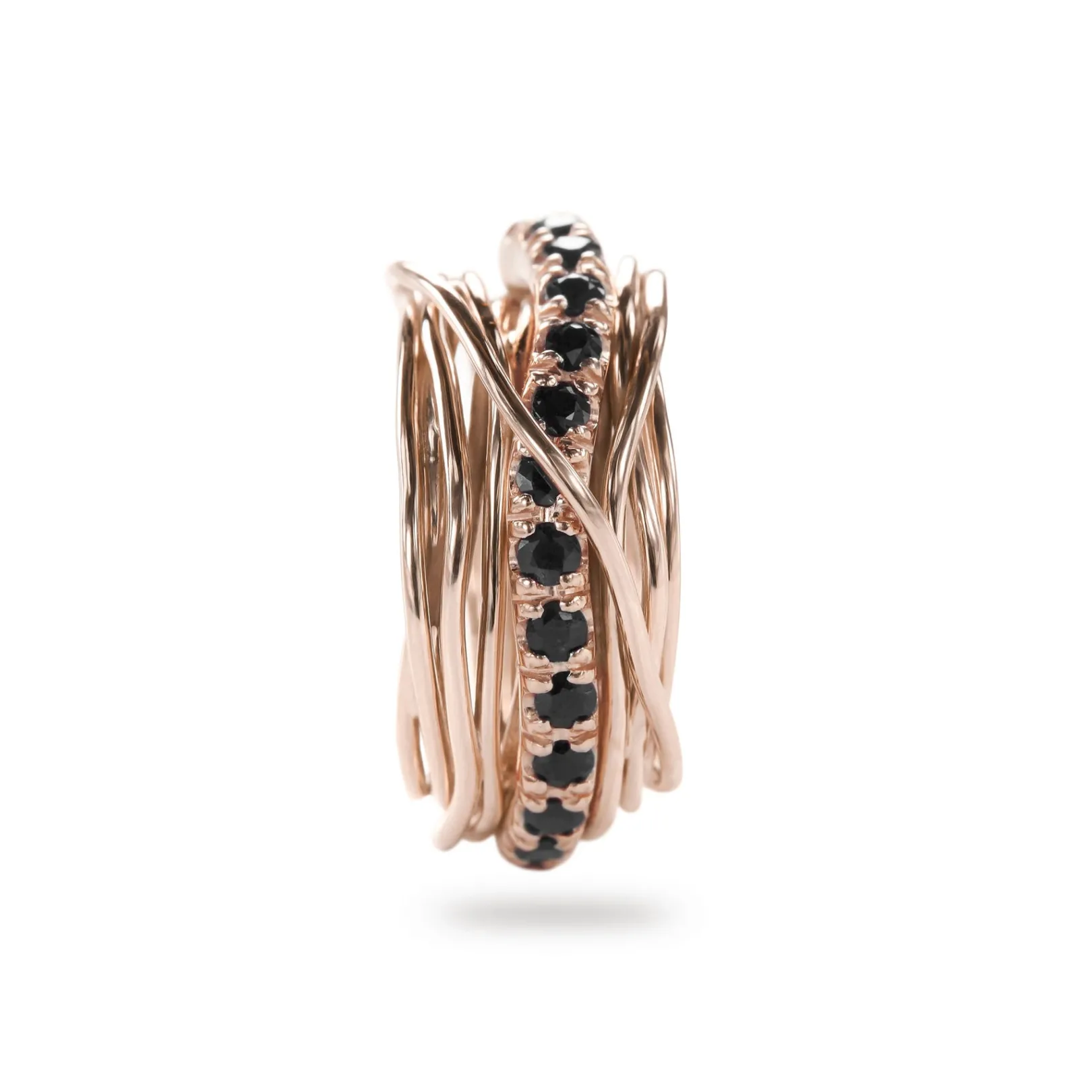 filodellavita_prezioso__f_1-22.webp Filodellavita Prezioso 13 fili in Oro Rosa 9kt e Diamanti Black | Rubinia Gioielli Sale