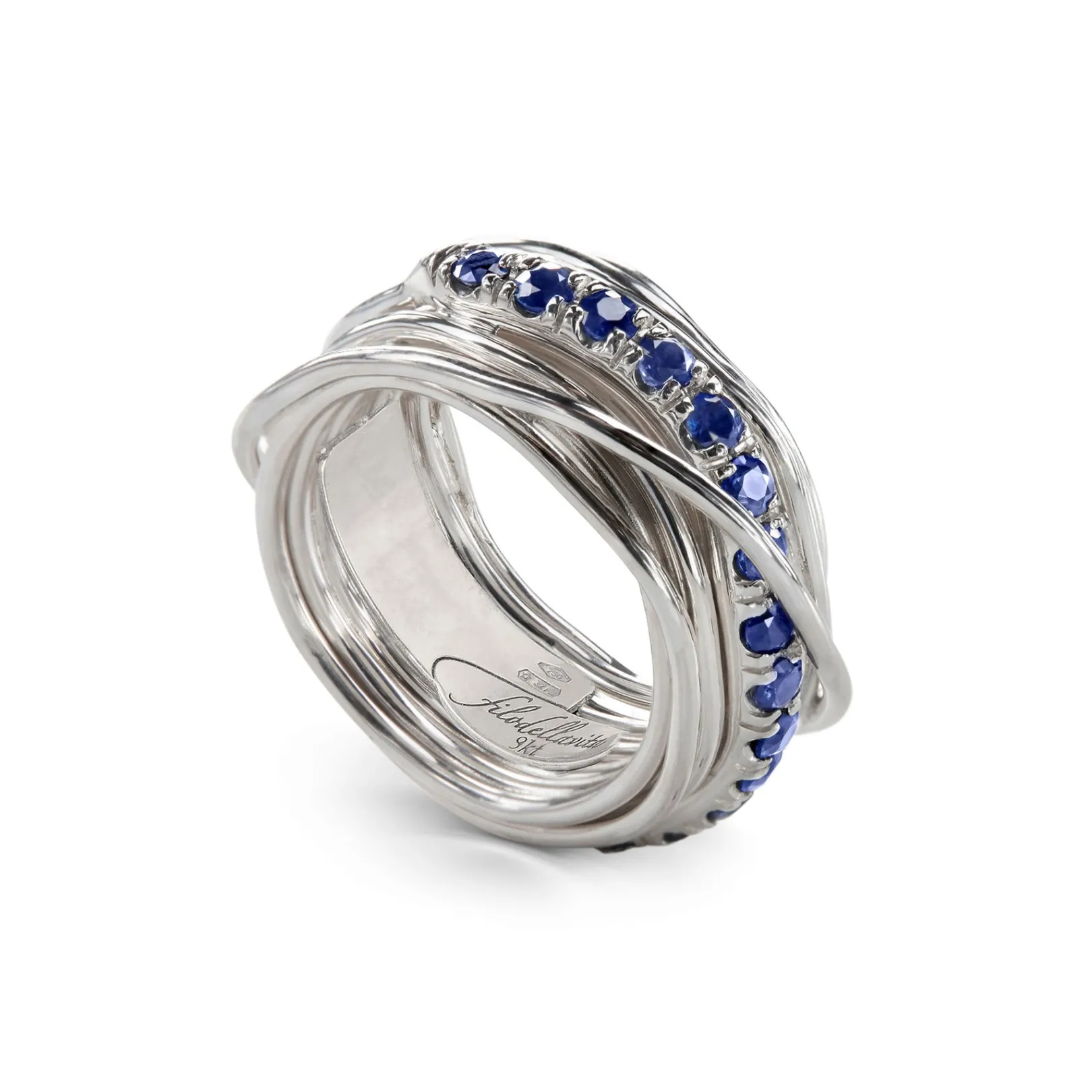 filodellavita_prezioso__f_1-23.webp Filodellavita Prezioso 13 fili in Argento 925 e Zaffiri Blu | Rubinia Gioielli Fashion