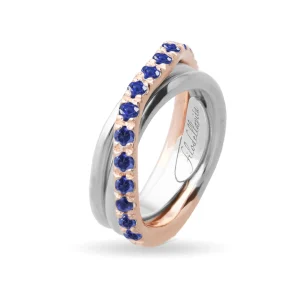 Filodellavita Prezioso 3 fili e Zaffiri blu da 0.99ct | Rubinia Gioielli Clearance
