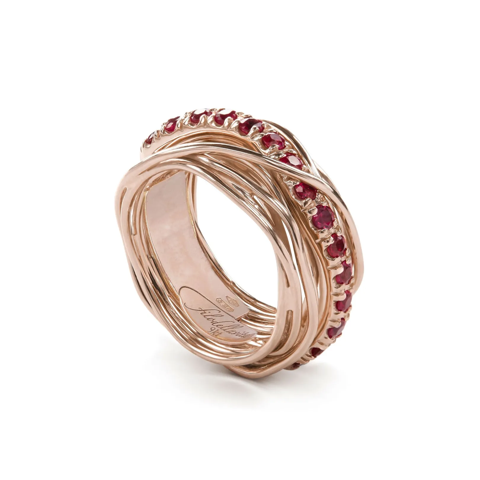 filodellavita_prezioso__f_2-20.webp Filodellavita Prezioso 13 fili in Oro Rosa 9kt e Rubini | Rubinia Gioielli Discount