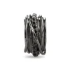 Filodellavita Rock 13 fili in Argento 925 brunito e Diamanti Black | Rubinia Gioielli Fashion