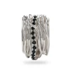 Filodellavita Rock 22 fili in Argento 925 e Diamanti Black | Rubinia Gioielli Fashion