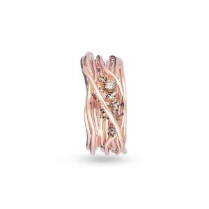 Filodellavita Ten 10 fili in Oro Bianco o Oro Rosa 18kt e Diamanti Brown | Rubinia Gioielli Outlet