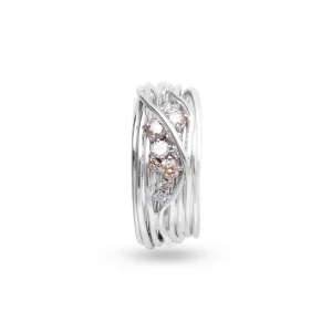 Filodellavita Ten 10 fili in Oro Bianco o Oro Rosa 18kt con Diamanti Bianchi e Brown | Rubinia Gioielli Online