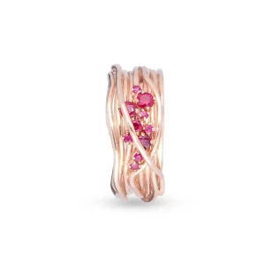 Filodellavita Ten 10 fili in Oro Rosa/Bianco 18kt e Rubini | Rubinia Gioielli Online