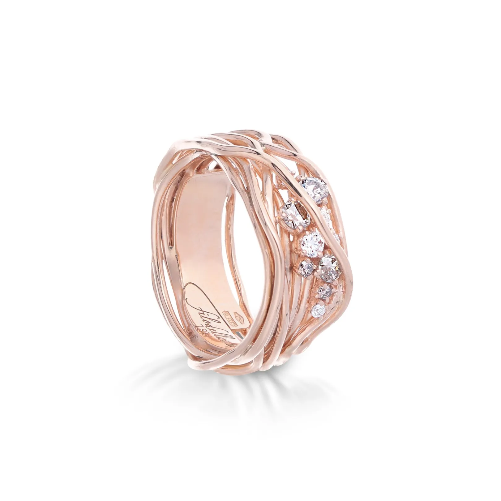 filodellavita_ten__fili_i_2-3.webp Filodellavita Ten 10 fili in Oro Bianco o Oro Rosa 18kt con Diamanti Bianchi e Brown | Rubinia Gioielli Online