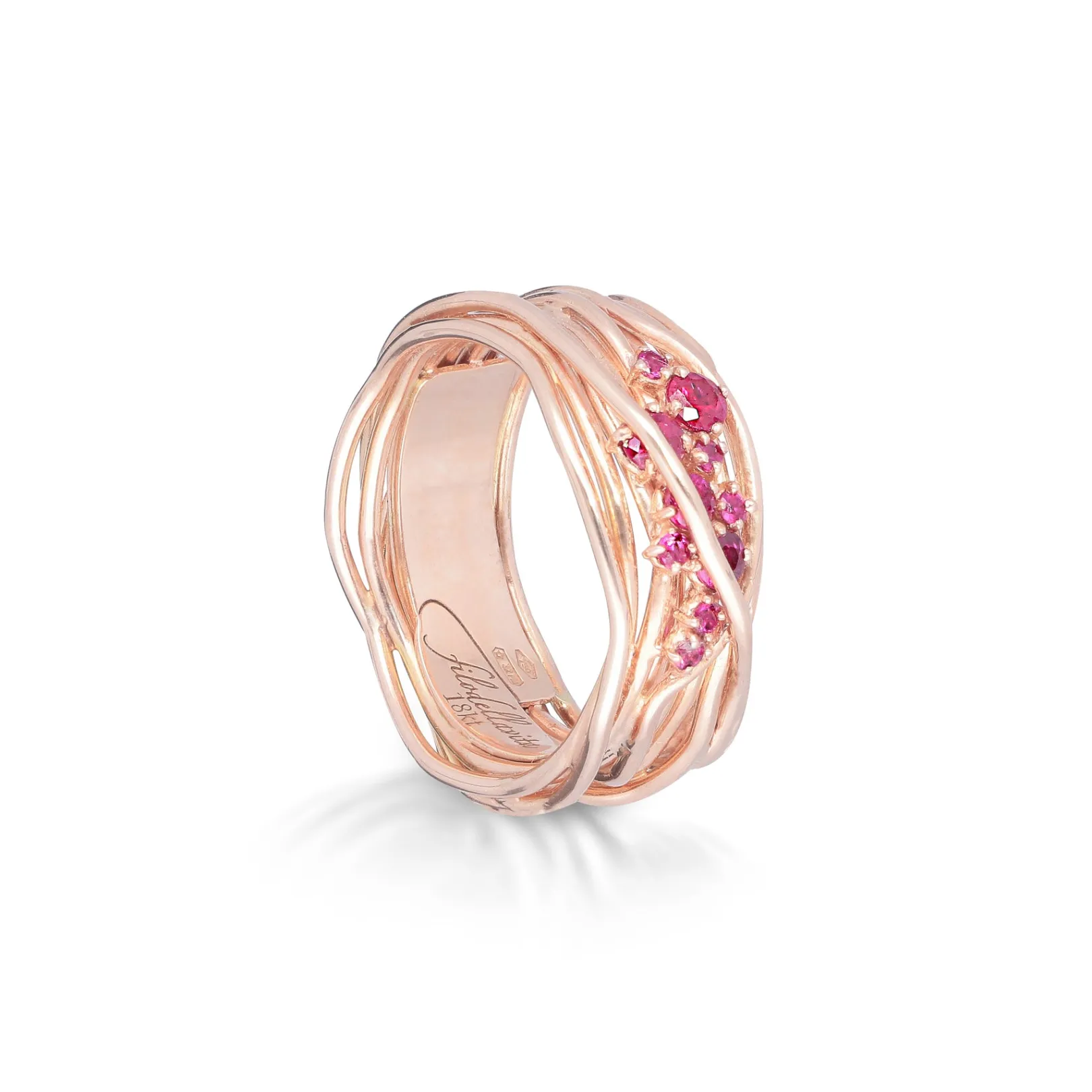 filodellavita_ten__fili_i_2-4.webp Filodellavita Ten 10 fili in Oro Rosa/Bianco 18kt e Rubini | Rubinia Gioielli Online