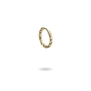 Mono Orecchino Filodamore Intrecciato piccolo in Oro Giallo/Rosa 9kt | Rubinia Gioielli Hot