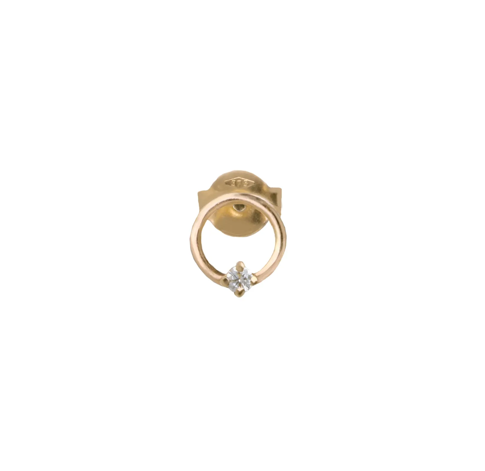 mono_orecchino_filodamore_0-5.webp Mono Orecchino Filodamore in Oro Giallo 9kt Cerchio piccolo e Diamante Bianco | Rubinia Gioielli Sale