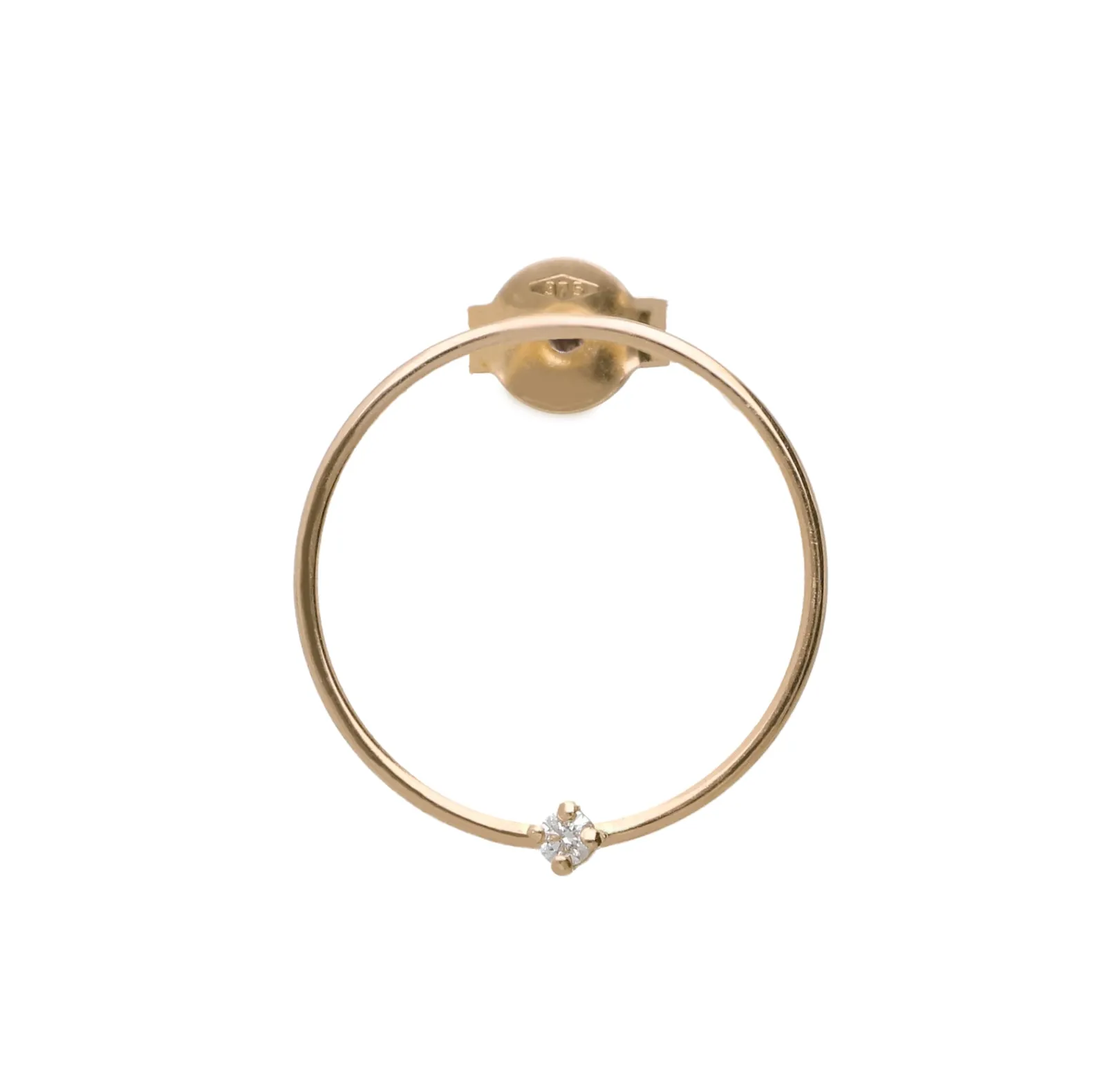 mono_orecchino_filodamore_0-7.webp Mono Orecchino Filodamore in Oro Giallo 9kt Cerchio grande e Diamante Bianco | Rubinia Gioielli Discount