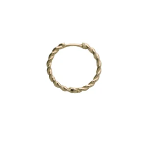 Mono Orecchino Filodamore Intrecciato grande in Oro Giallo/Rosa 9kt | Rubinia Gioielli Clearance