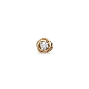 Mono Orecchino Filodellavita in Oro Giallo e Diamante Colorless | Rubinia Gioielli Outlet