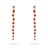 Orecchini con sassolini in corallo e chiusura in Oro Rosa 9kt | Rubinia Gioielli Fashion