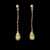 Orecchini lunghi in Oro Giallo 9kt e Peridot | Rubinia Gioielli Clearance