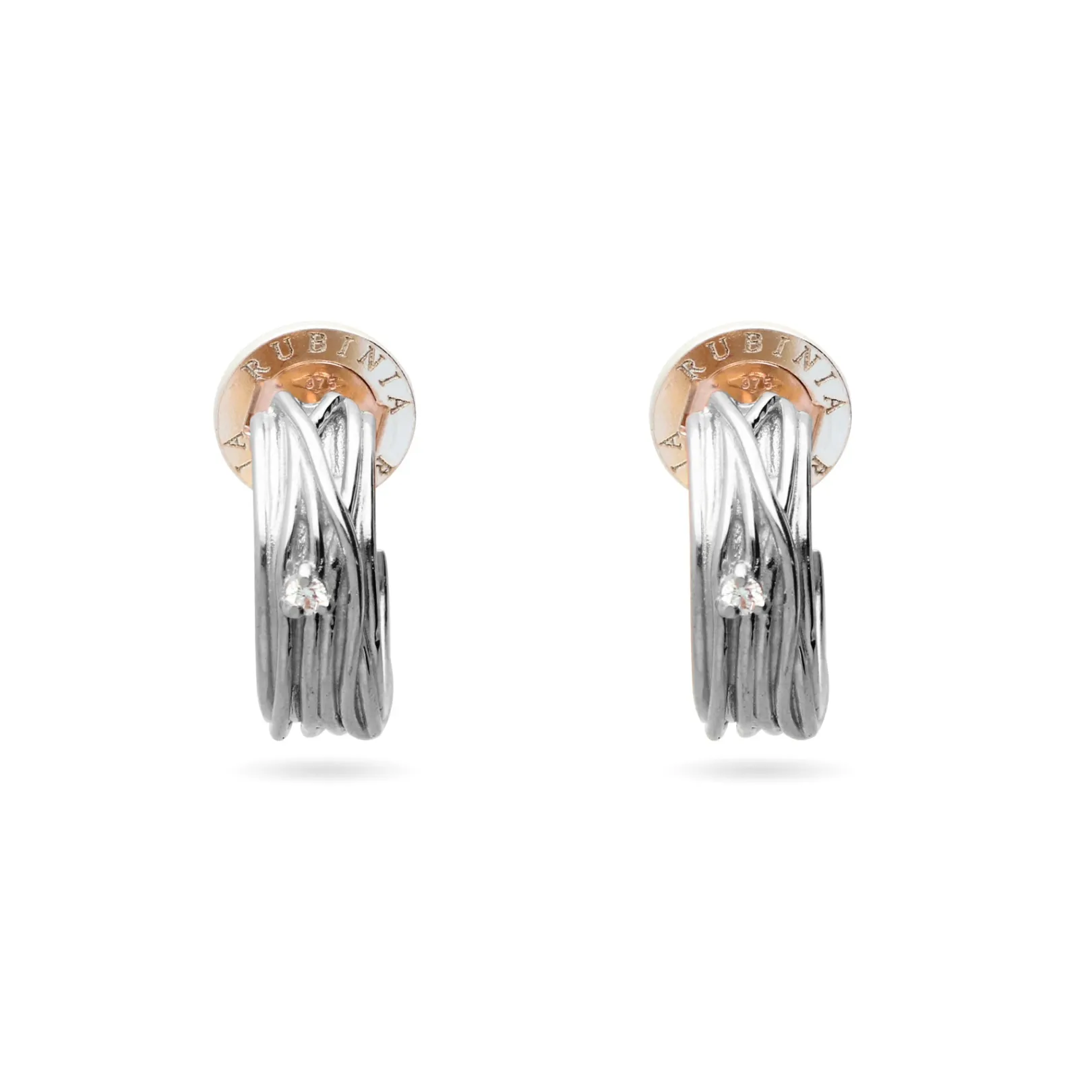 orecchini_mini_grandi_da__2.webp Orecchini Mini Grandi da 1cm 13 Fili in Oro 9kt e 2 Diamanti Bianchi 0.05 ct totali | Rubinia Gioielli Clearance